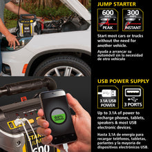  600/300 Amp 12V Jump Starter with LED Light and USB
