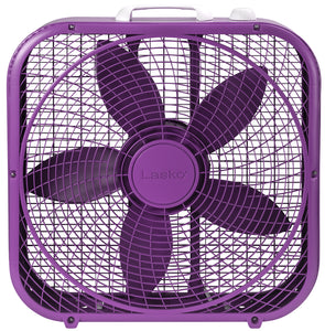 Cool Colors 20" 3-Speed Box Fan, Purple