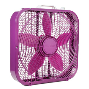 Cool Colors 20" 3-Speed Box Fan, Purple