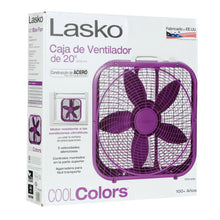 Cool Colors 20" 3-Speed Box Fan, Purple