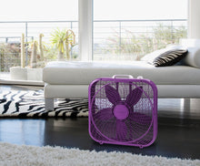 Cool Colors 20" 3-Speed Box Fan, Purple
