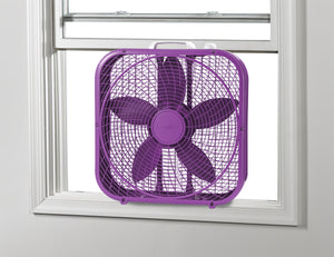 Cool Colors 20" 3-Speed Box Fan, Purple